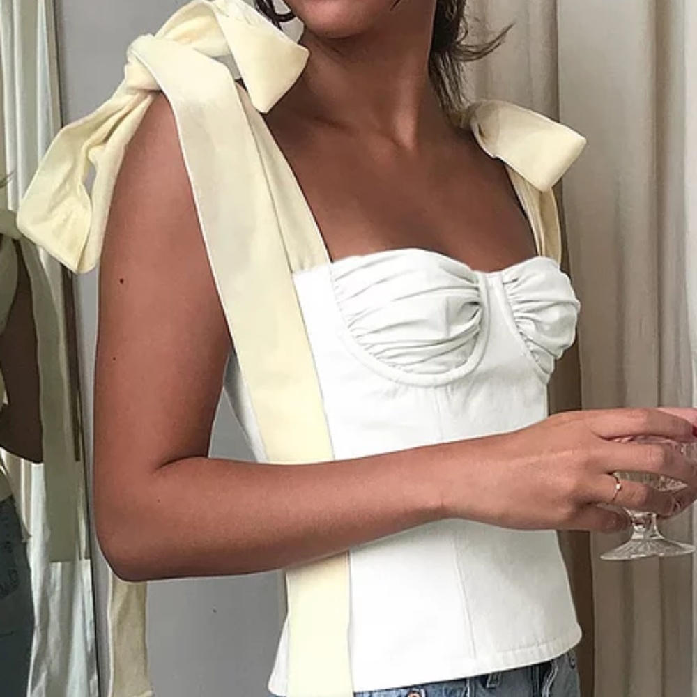 Lace Up Crop Top Short Sleeve Backless Tube Top